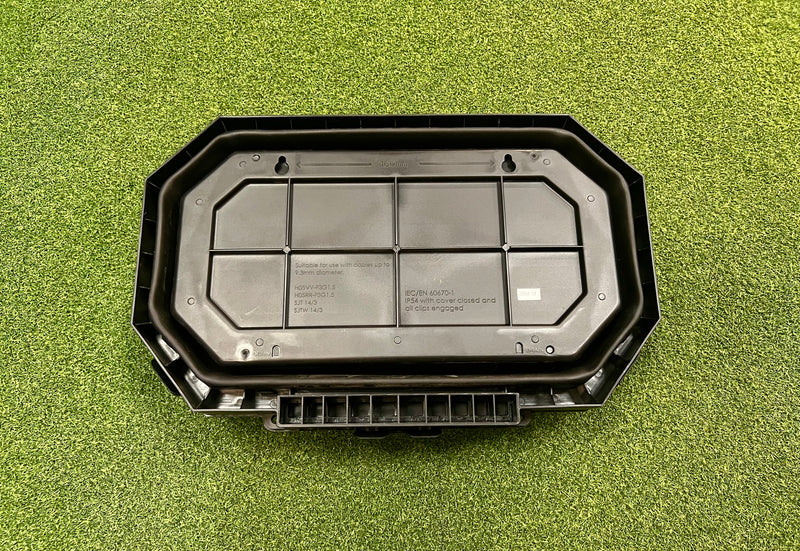 4-Way, 8m Black Extension Lead with a Collapsible Weatherproof Box
