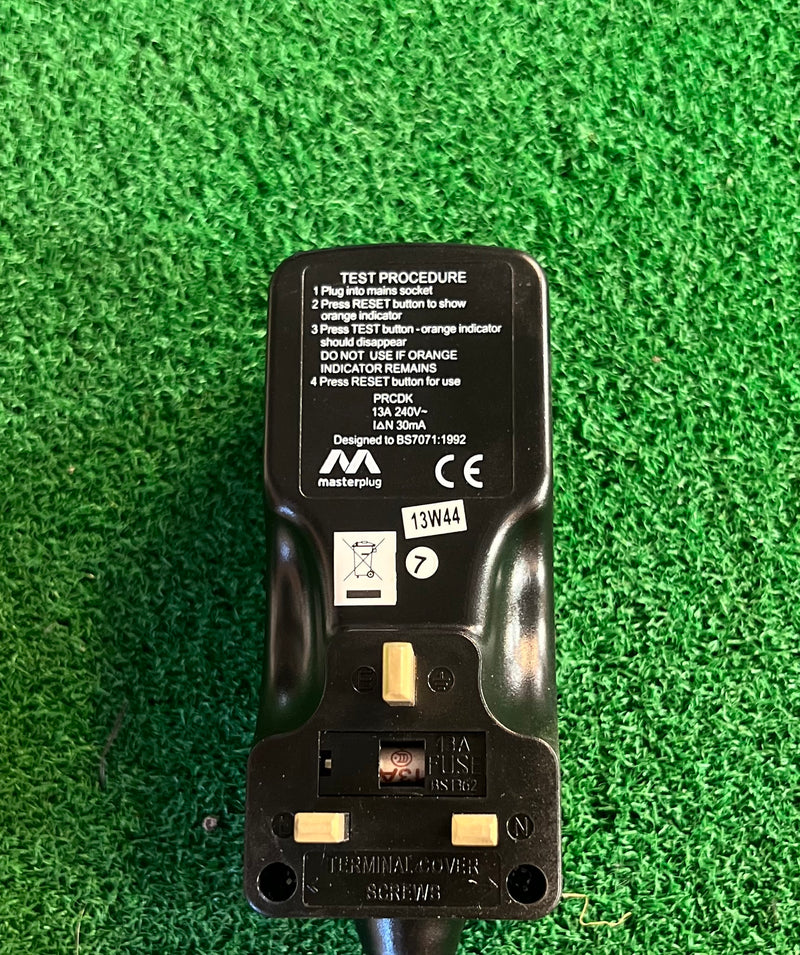 Extra Safe Outdoor Extension Lead with RCD Plug and 4-way Socket.